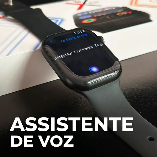 Microwear S10 Pro 2.1" - Com Chat GpT e Controle por voz Estilo Siri + Case de Proteção