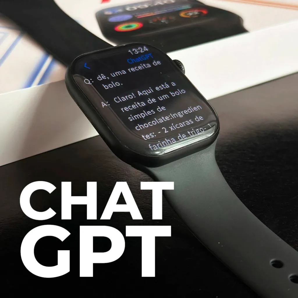 Microwear S10 Pro 2.1" - Com Chat GpT e Controle por voz Estilo Siri + Case de Proteção