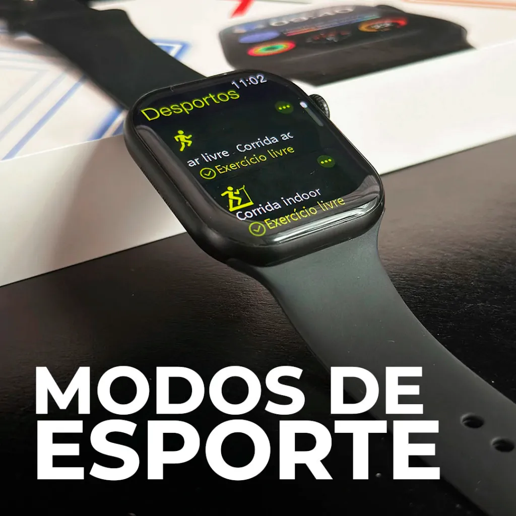 Microwear S10 Pro 2.1" - Com Chat GpT e Controle por voz Estilo Siri + Case de Proteção