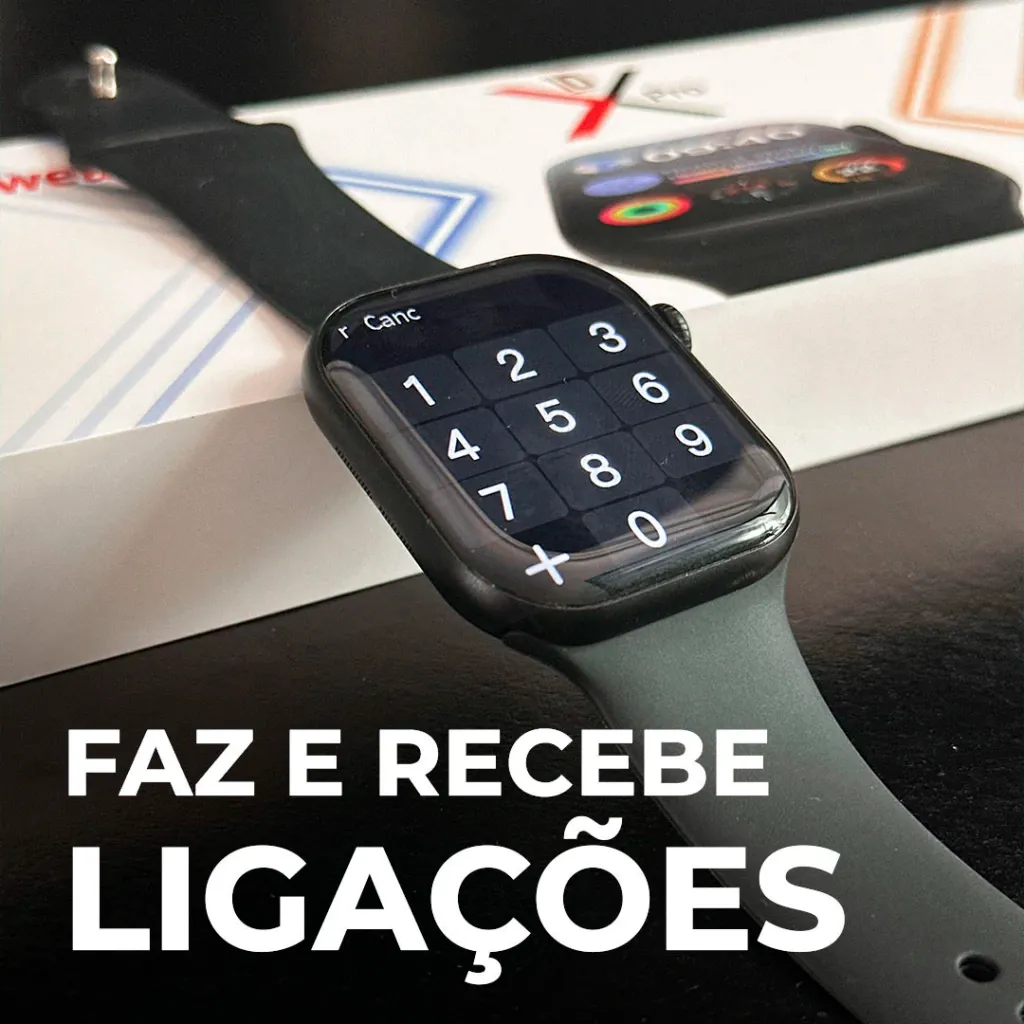 Microwear S10 Pro 2.1" - Com Chat GpT e Controle por voz Estilo Siri + Case de Proteção